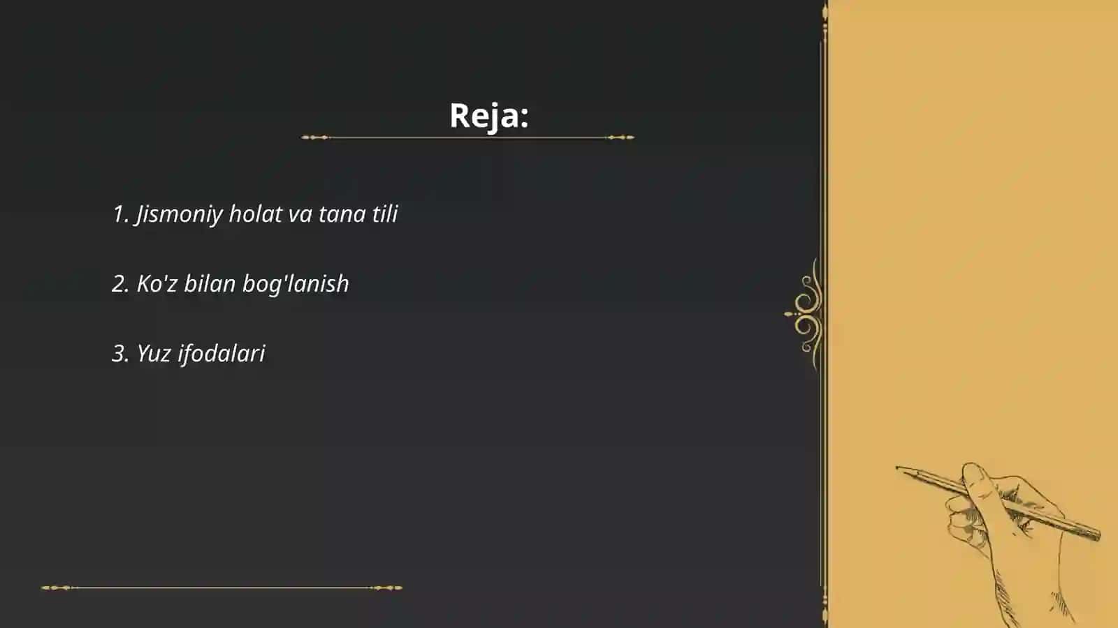 Noverbal muloqot.Muloqotni boyituvchi omillar 2