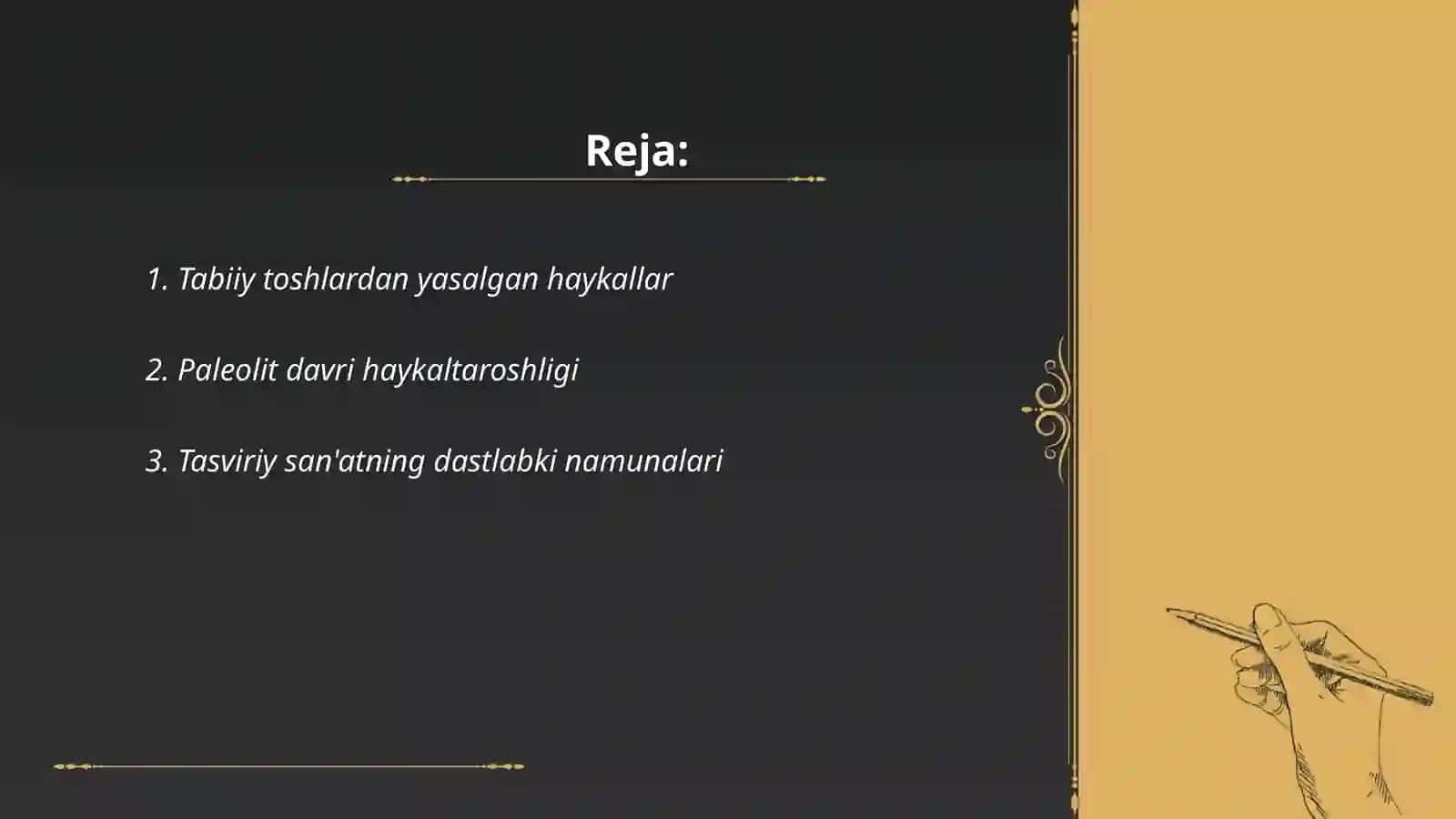 Ibtidoiy davr haykaltaroshlik san'ati 2