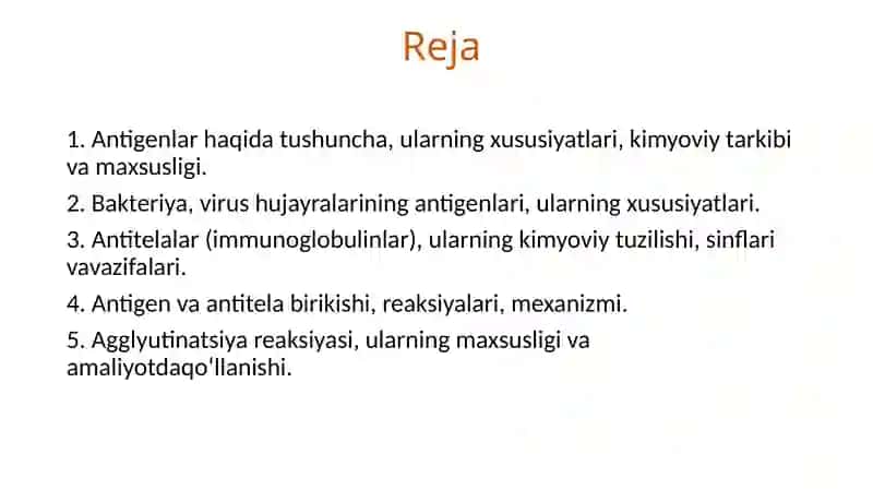 Antigen, antitela va aglutinatsiya reaksiyasi 2