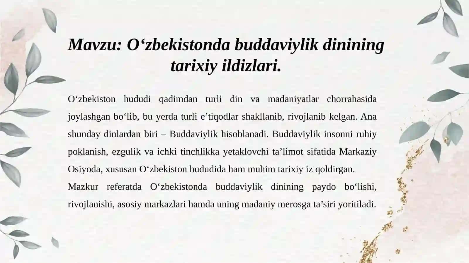 O‘zbekistondabuddaviylikdininingtarixiyildizlari 2