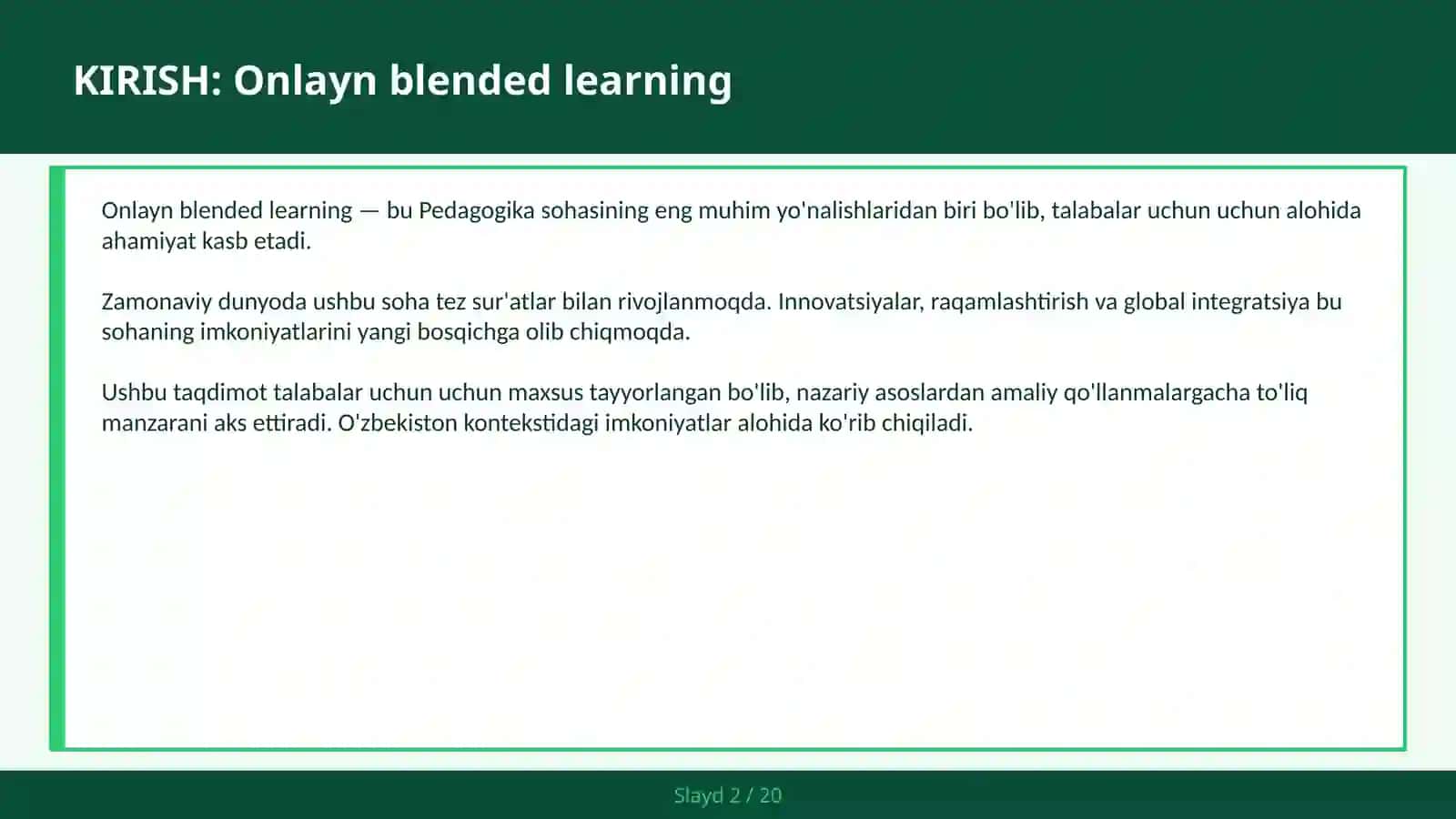ONLAYN BLENDED LEARNING 2