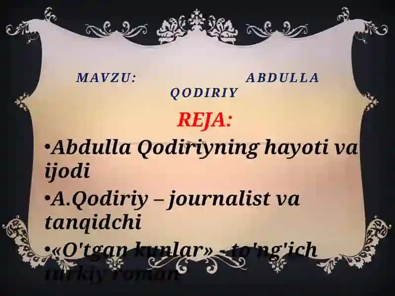 Abdulla Qodiriyning hayoti 2