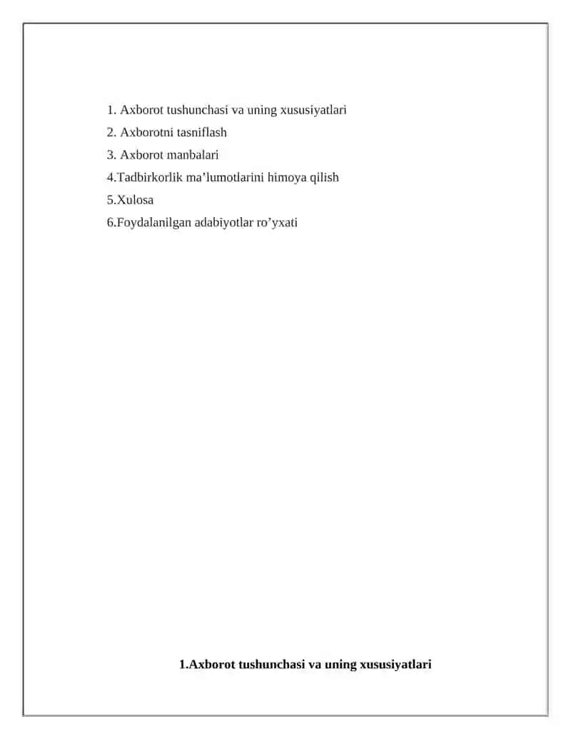 Korxonaning axborot resurslari 2