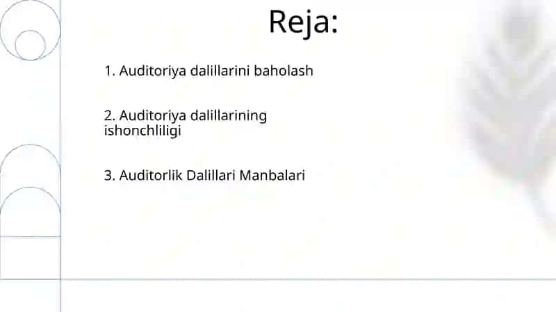 Auditorlik dalillari 2