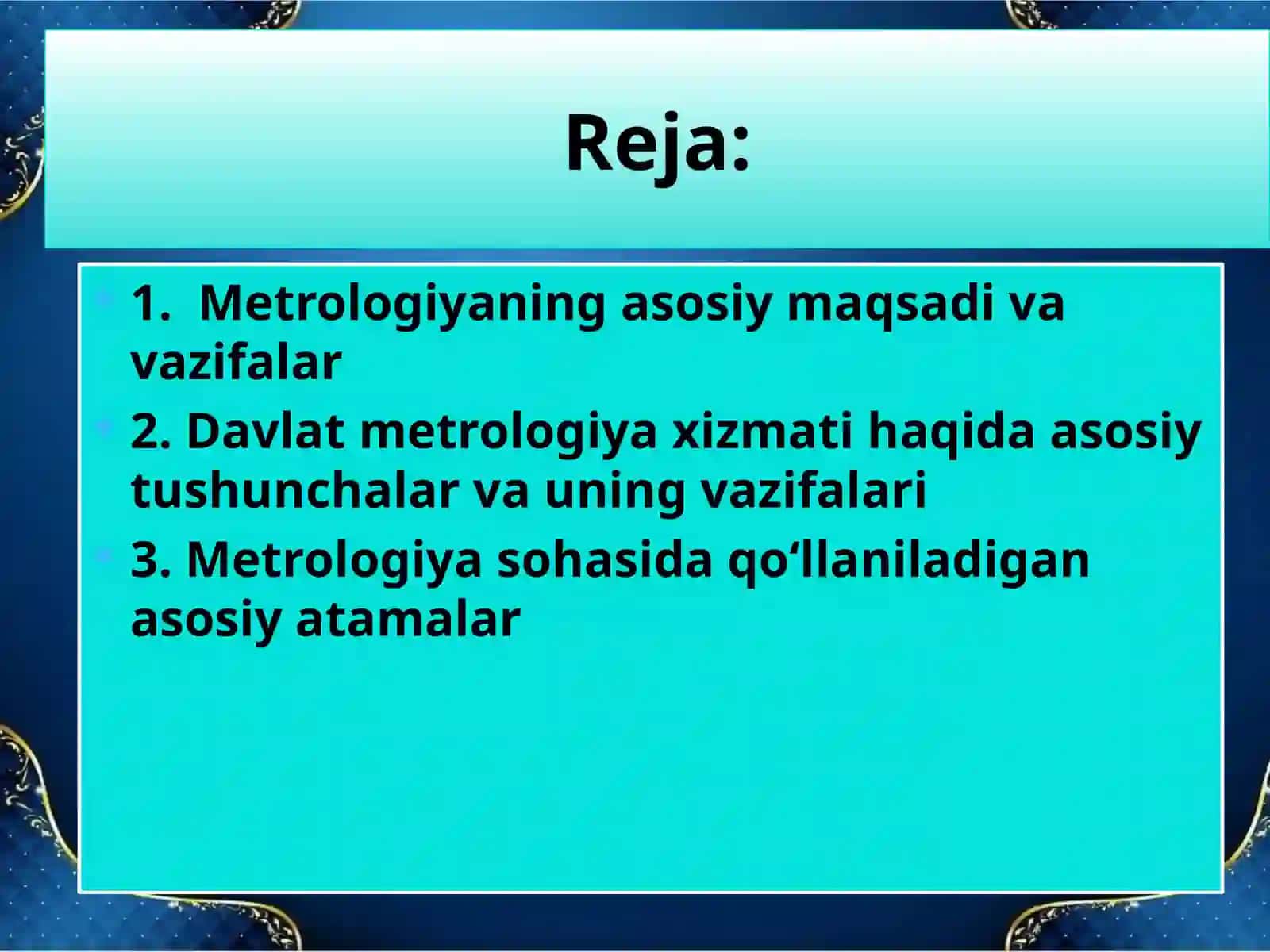 METROLOGIYA ASOSIY ATAMA VA TUSHUNCHALARI 2