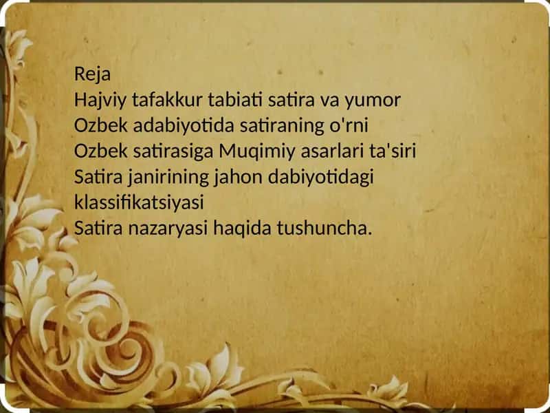 Satira va yumorning asosiy nazariy belgilari 2