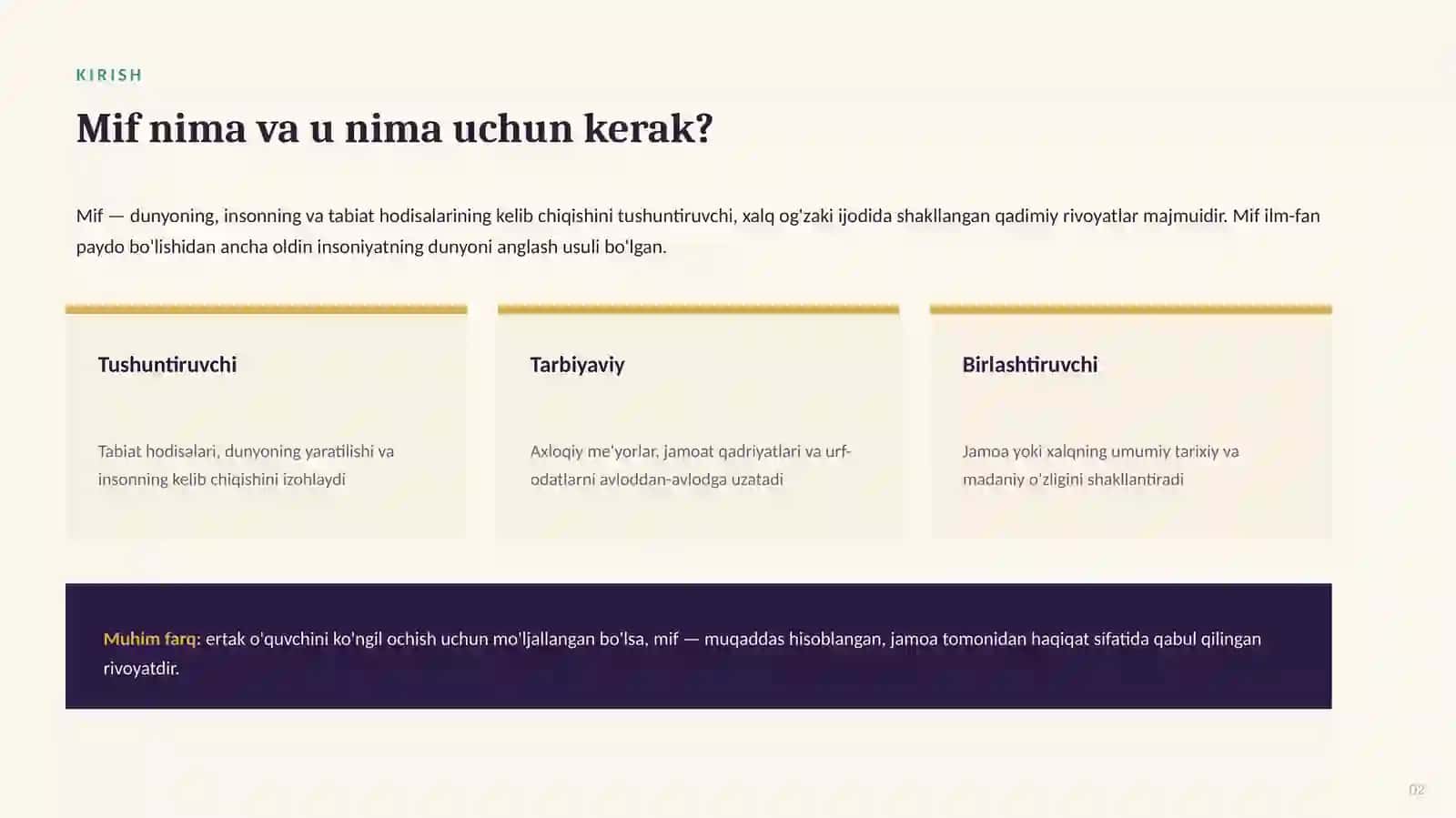 MIFOLOGIYA VA MADANIYATSHUNOSLIK 2