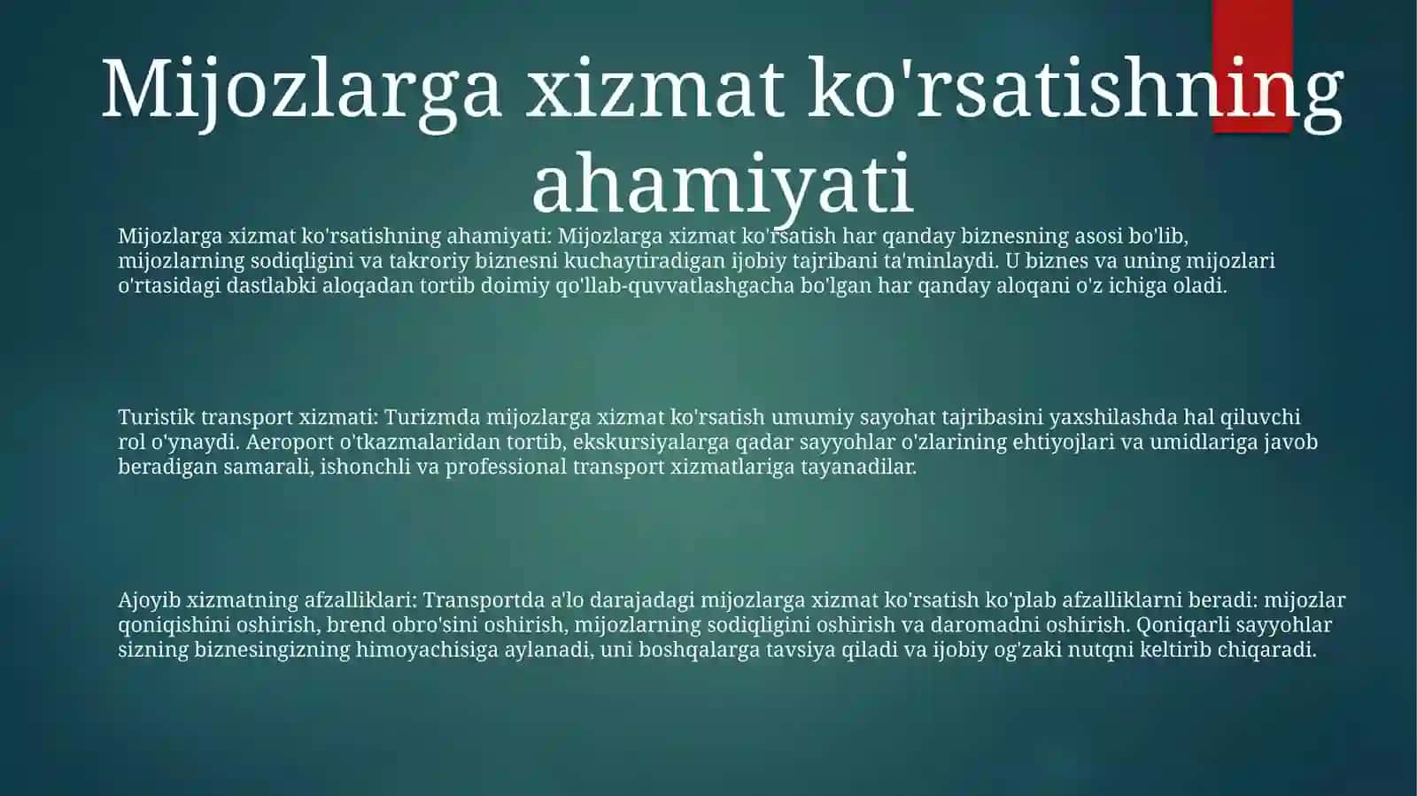 Turistik transport xizmati 2