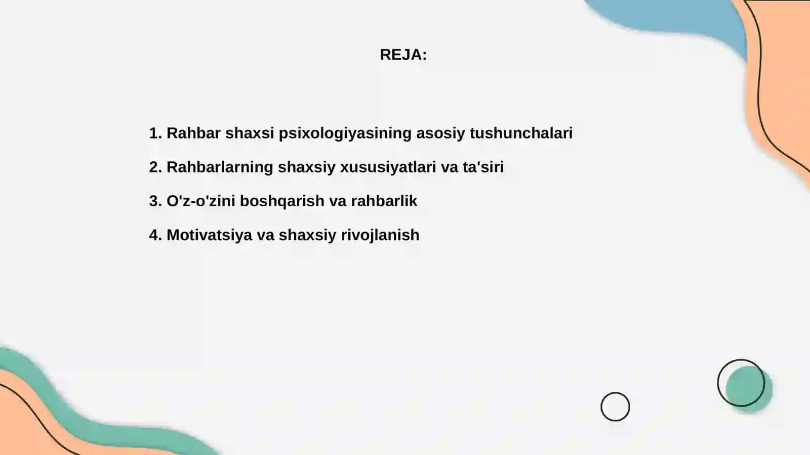 Rahbar shaxsi psixologiyasi 2