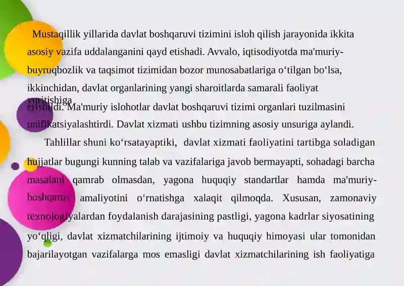 Mustaqillik yillarida davlat boshqaruvi tizimi 2