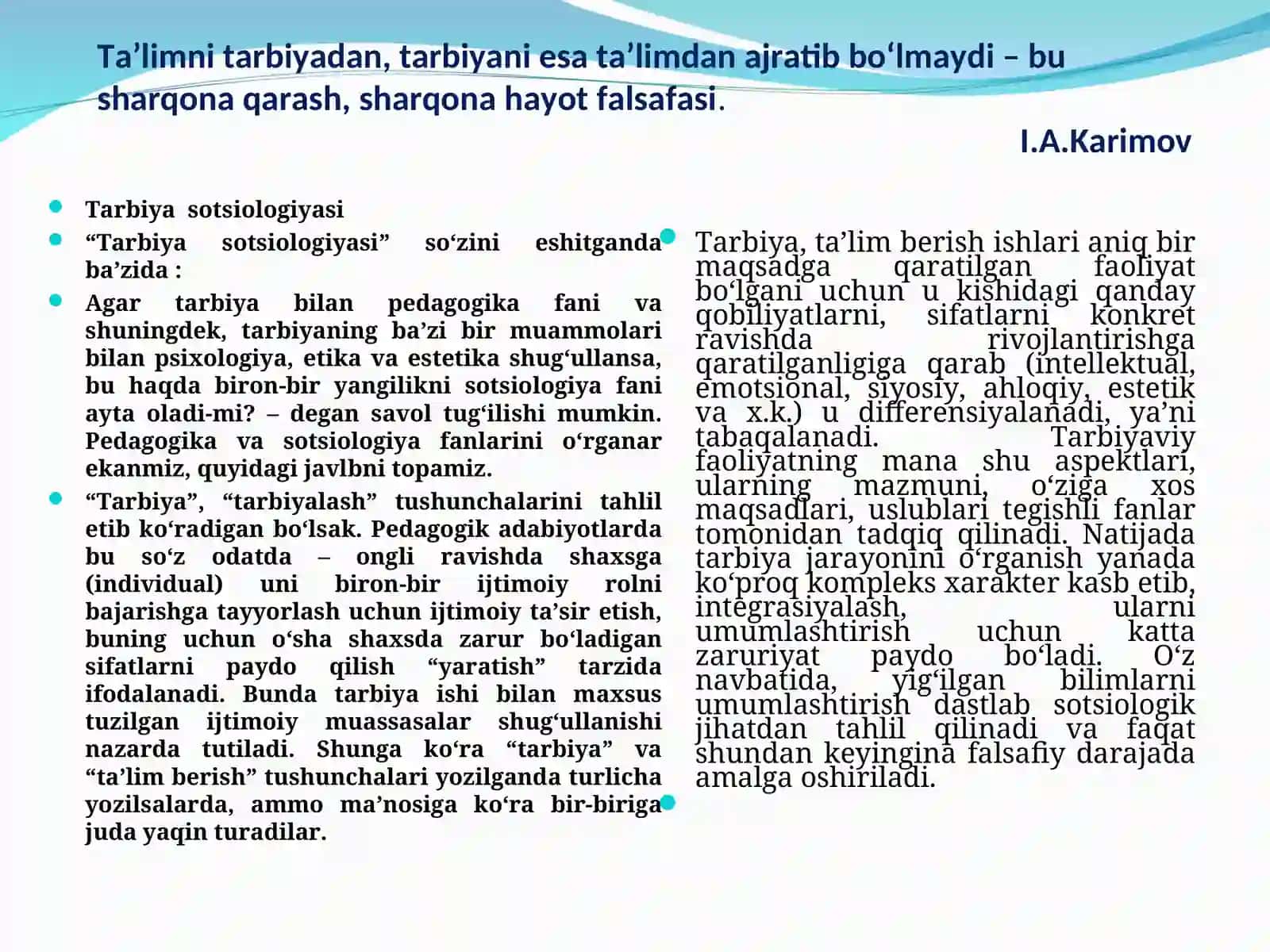 Barkamol avlodni tarbiyalashda pedagogik tarbiya 2
