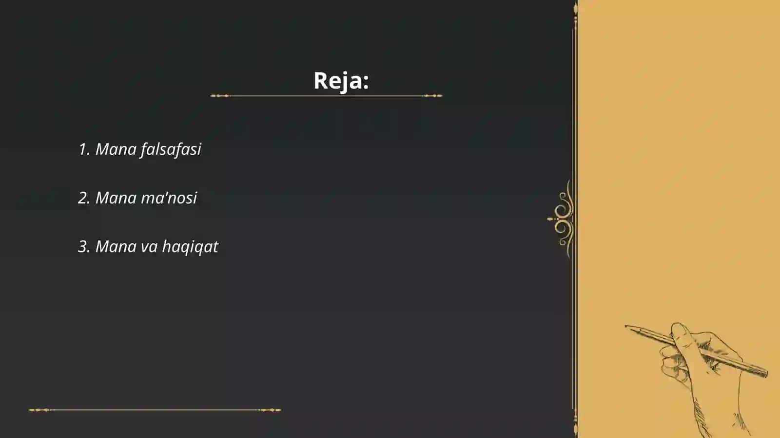 Mana falsafasi 2