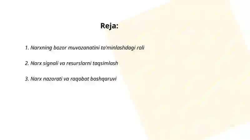 Bozorni boshqarishda narxning ahamiyati 2