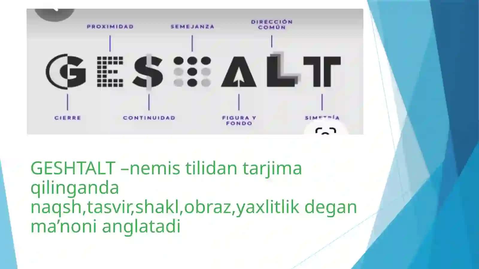 Geshtalt nazariya va konsultatsiya 2