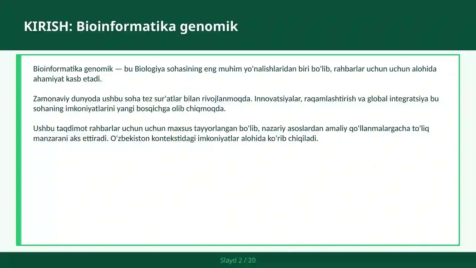 BIOINFORMATIKA GENOMIK 2