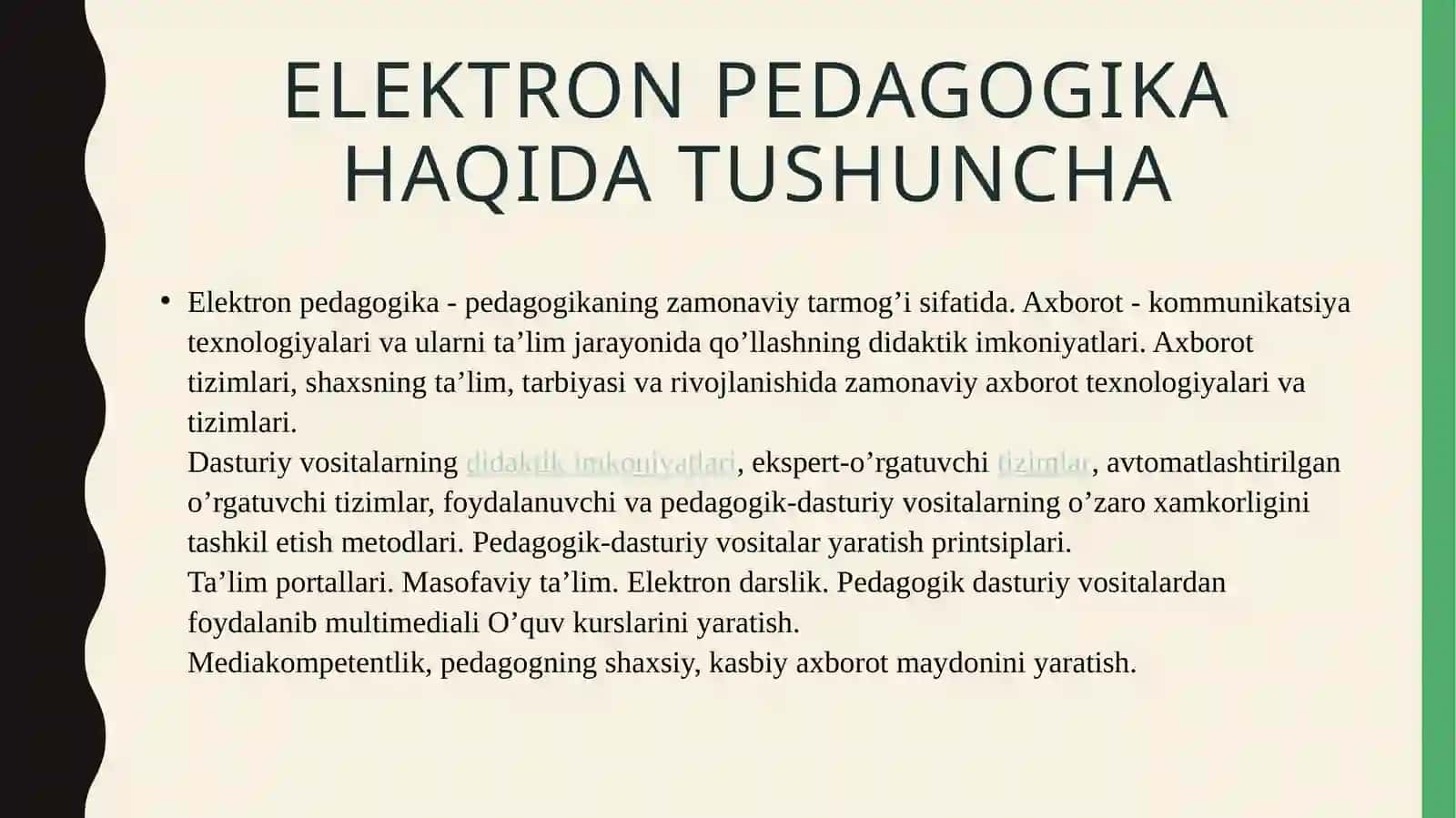 Elektron pedagogika asoslari 2
