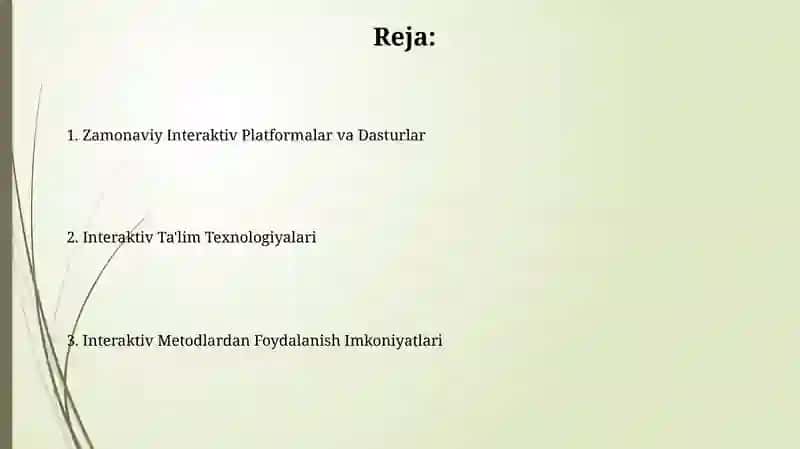 Zamonaviy Interaktiv Platformalar va Dasturlar 2