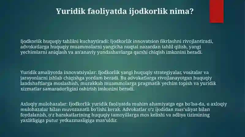 Yurist Foaliyatida Kiryativlik 2