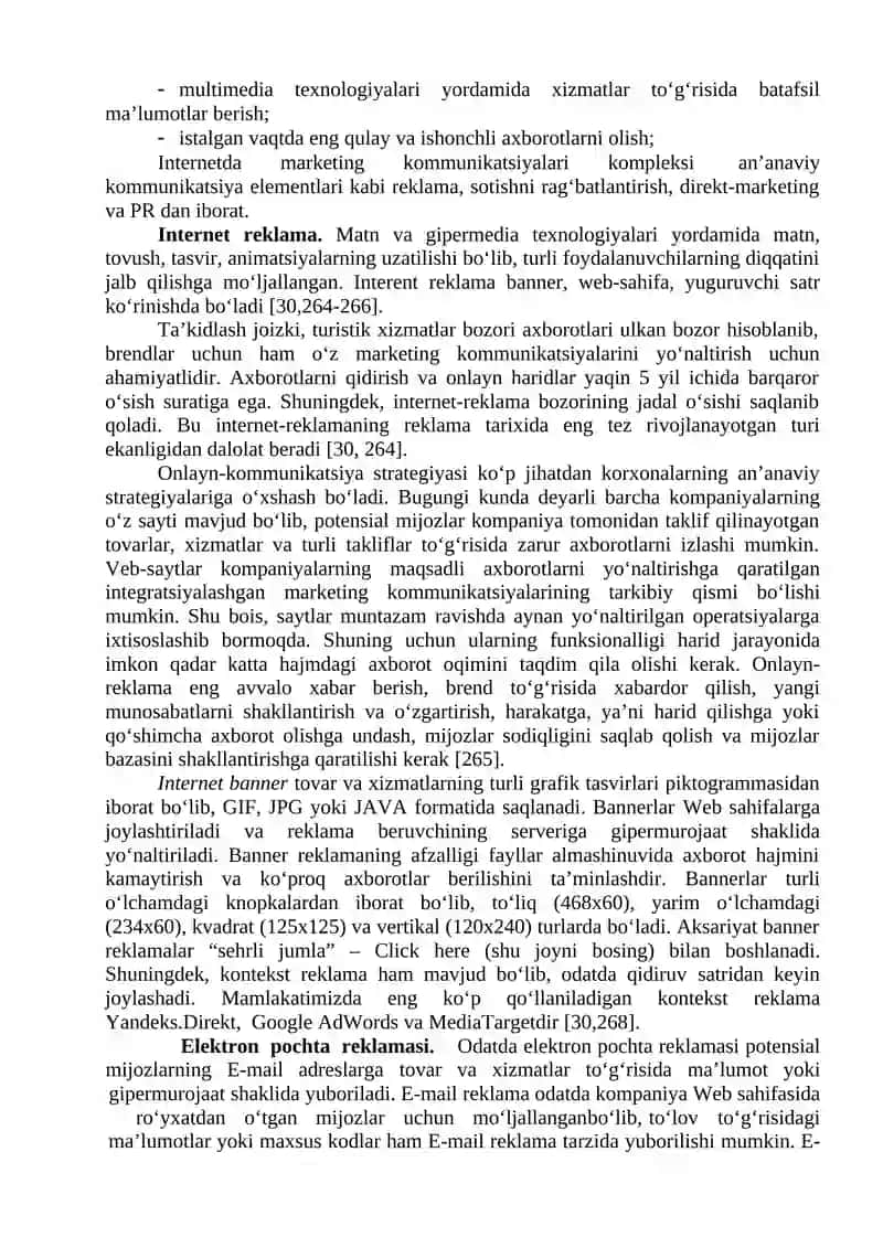 Turistik xizmatlar 2