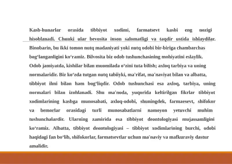 Tibbiyotxodimlarining odob-axloq kodeksi 2