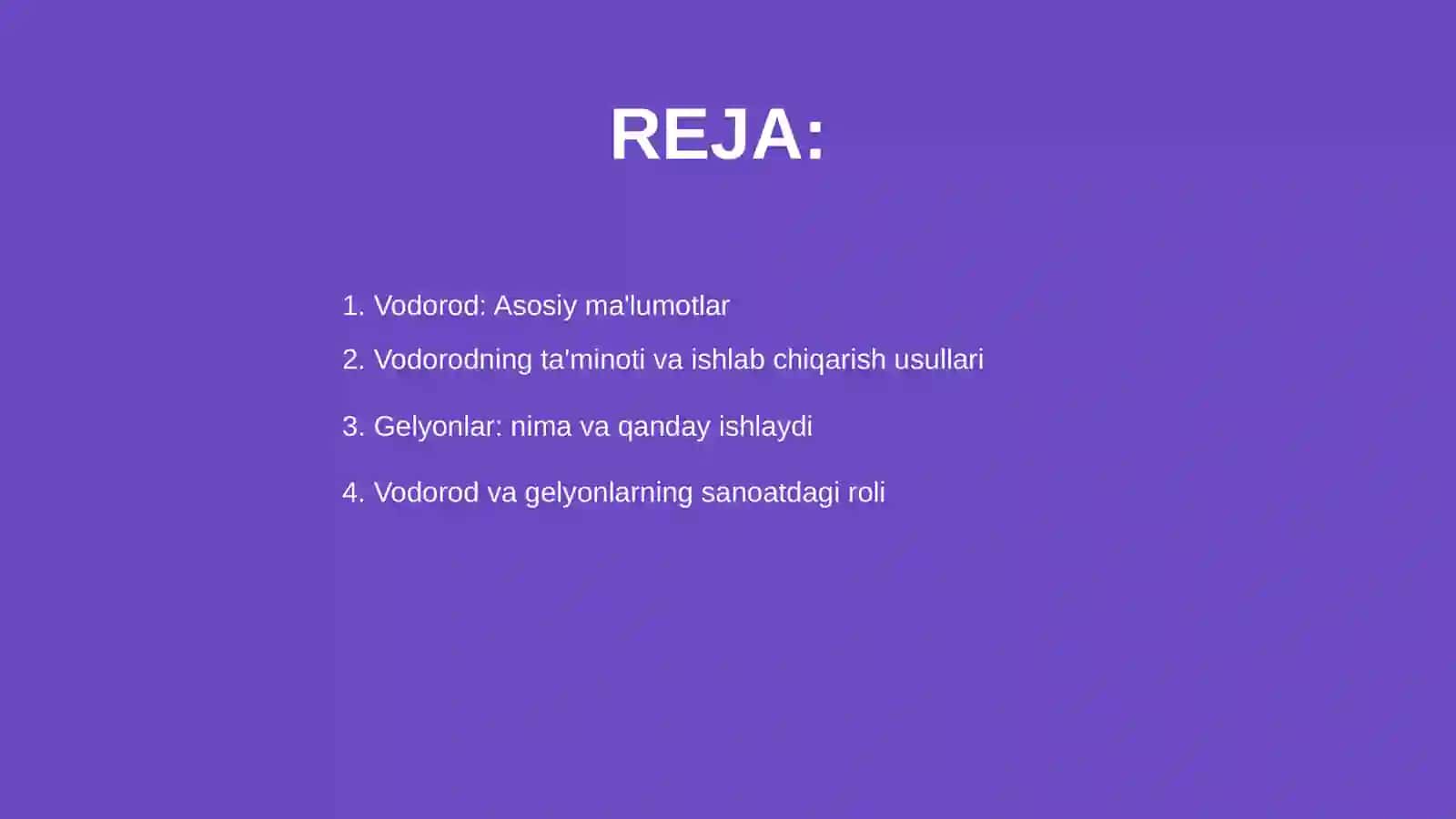 Vodorod va gelyonlar mavzusi 2