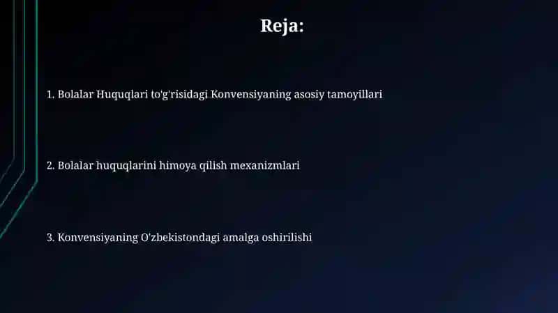 BMTning "Bola huquqlari to'g'risidagi konvensiyasi" 2