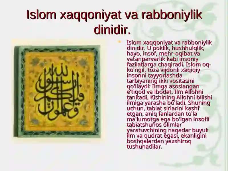 IYMON TUSHUNCHASINING MOHIYATI 2
