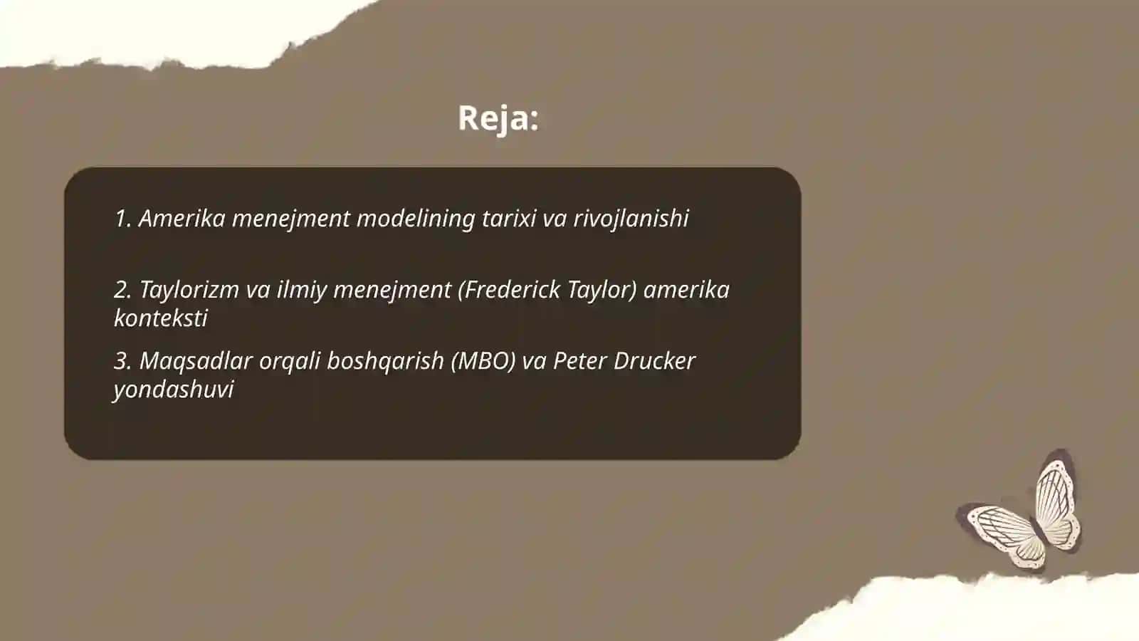 Amerika menejment modeli 2