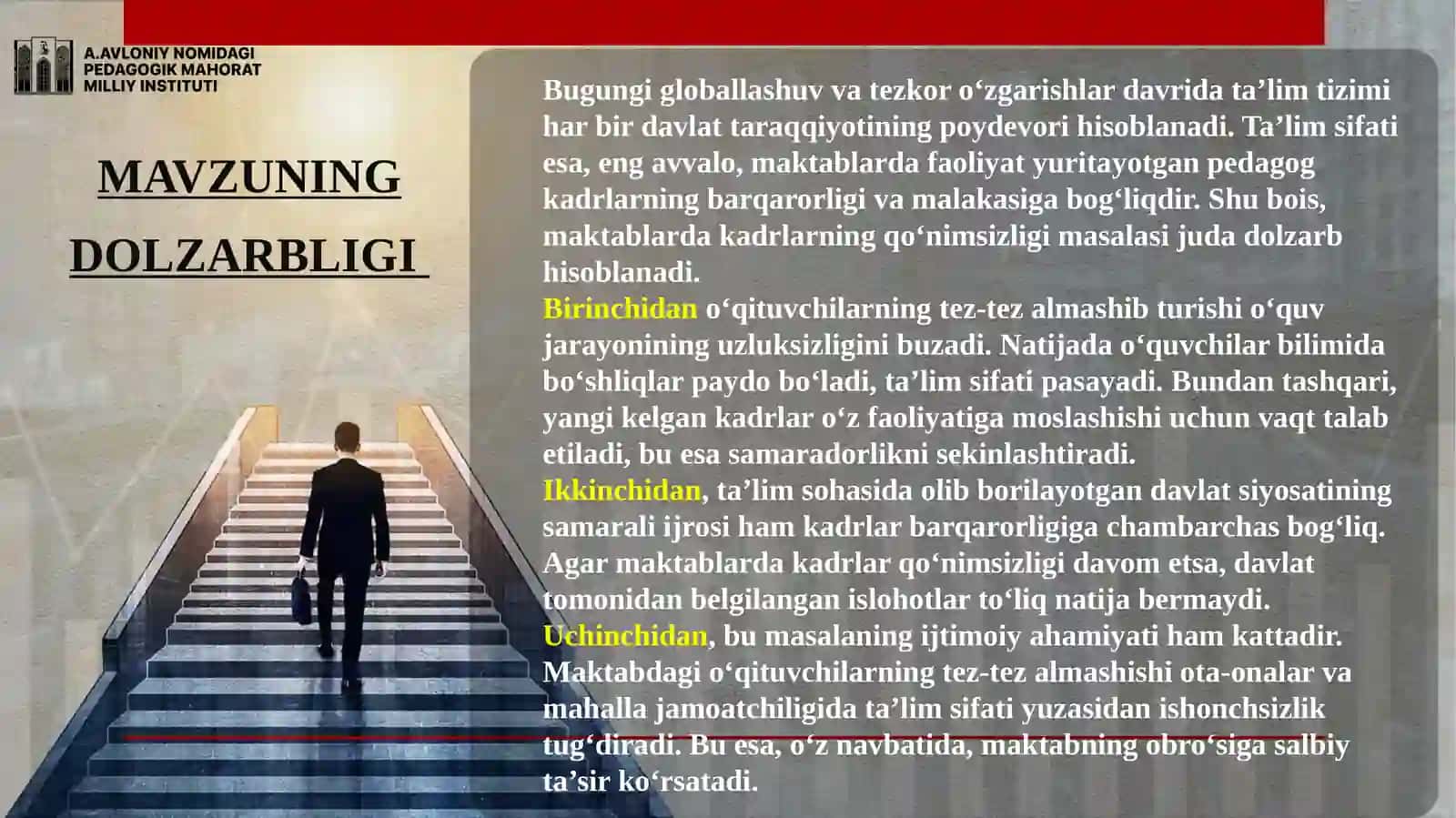 MAKTABDA  KADRLAR QOʻNIMSIZLIGINI  BARTARAF  ETISH 2