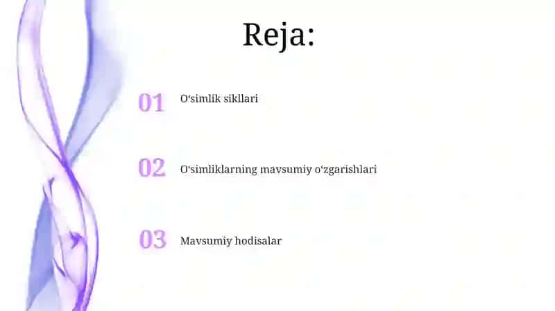 O'simliklarda davrlar va mavsumiy hodislar 2