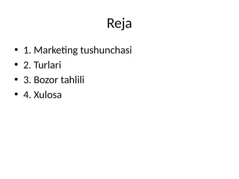 Marketing fanidan taqdimot SHABLONI (15 slayd) 2