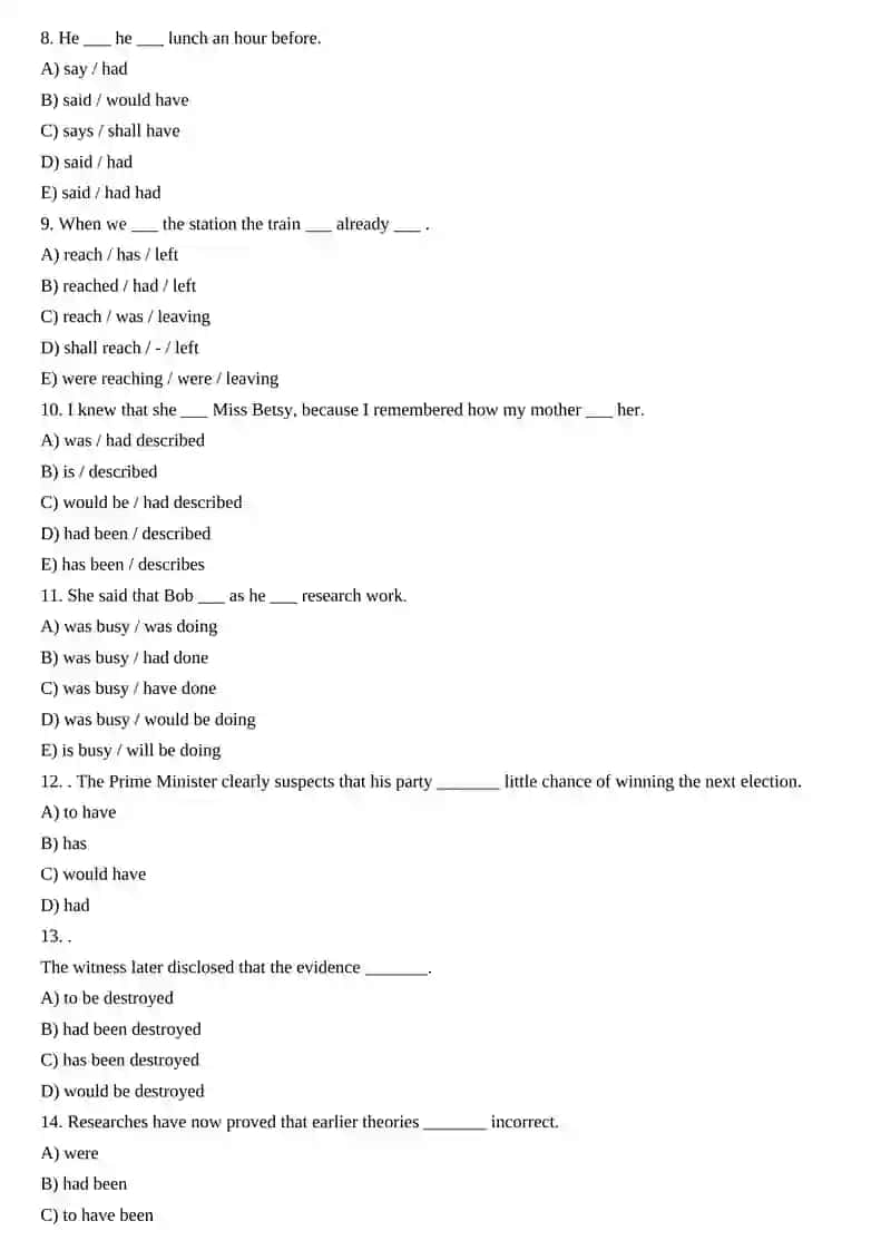English Grammar Quiz 2