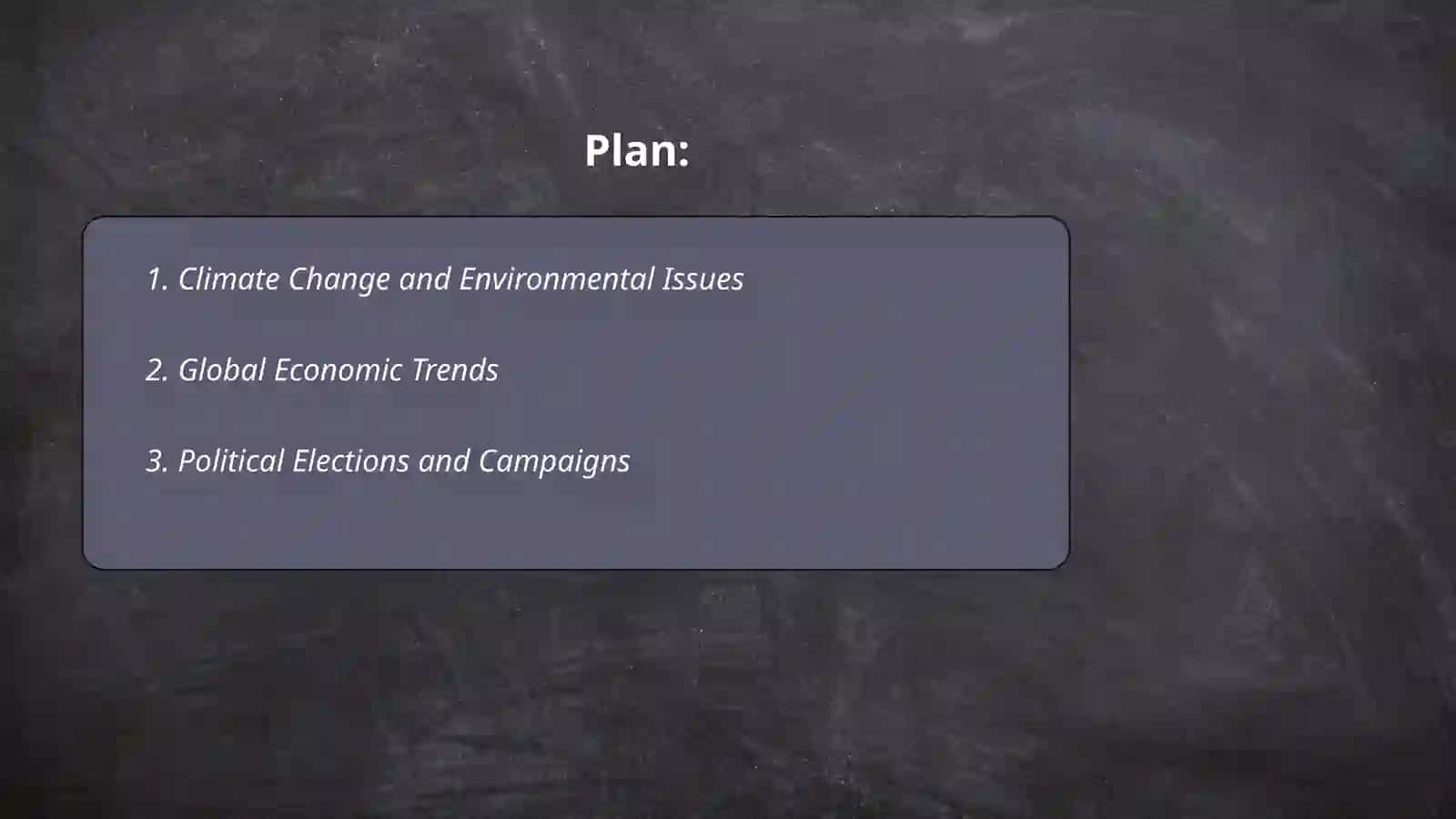 Climate Change and Environmental Issues 2