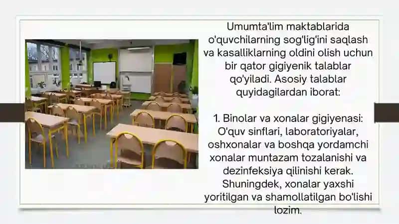 Umumiy gigiyenik talablar 2