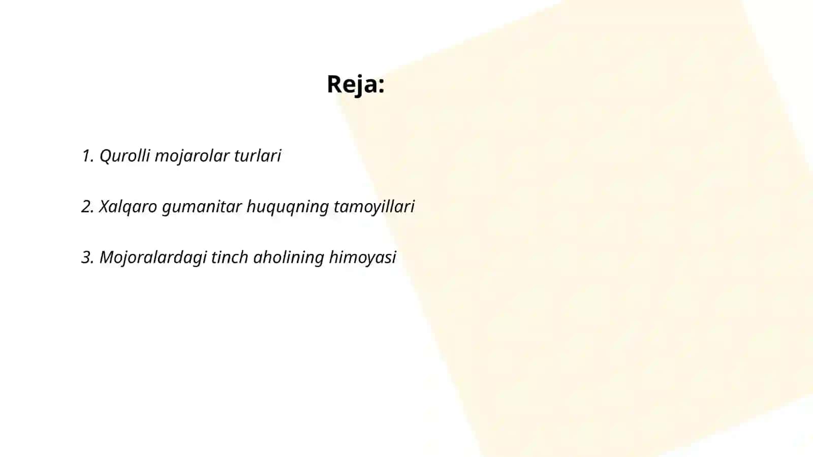 Qurolli mojarolar va xalqaro huquq 2