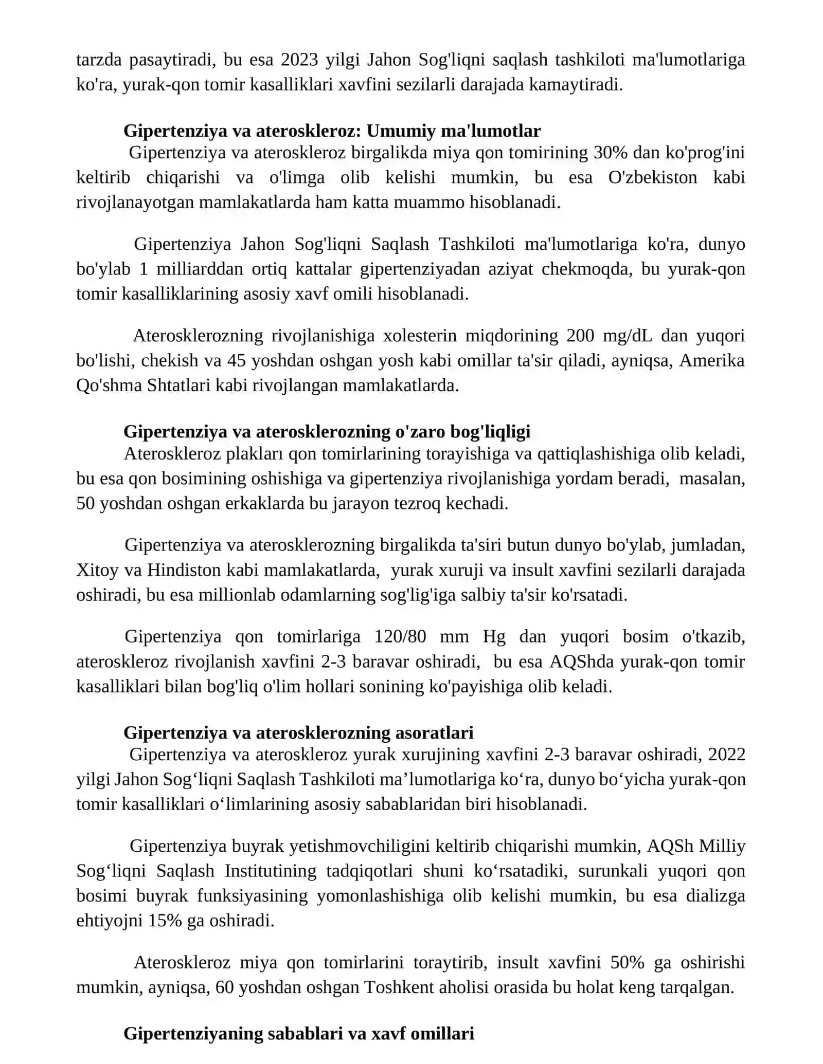 Gipertoniya va Atsekleroz 2