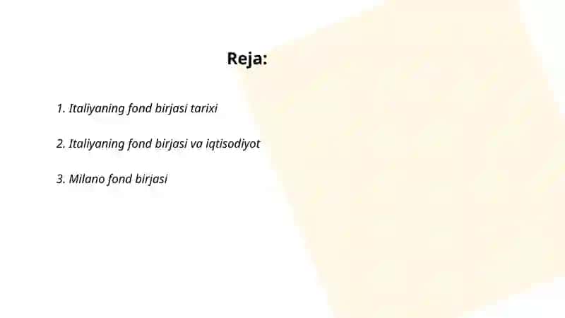 Italiyaning fond birjasi 2