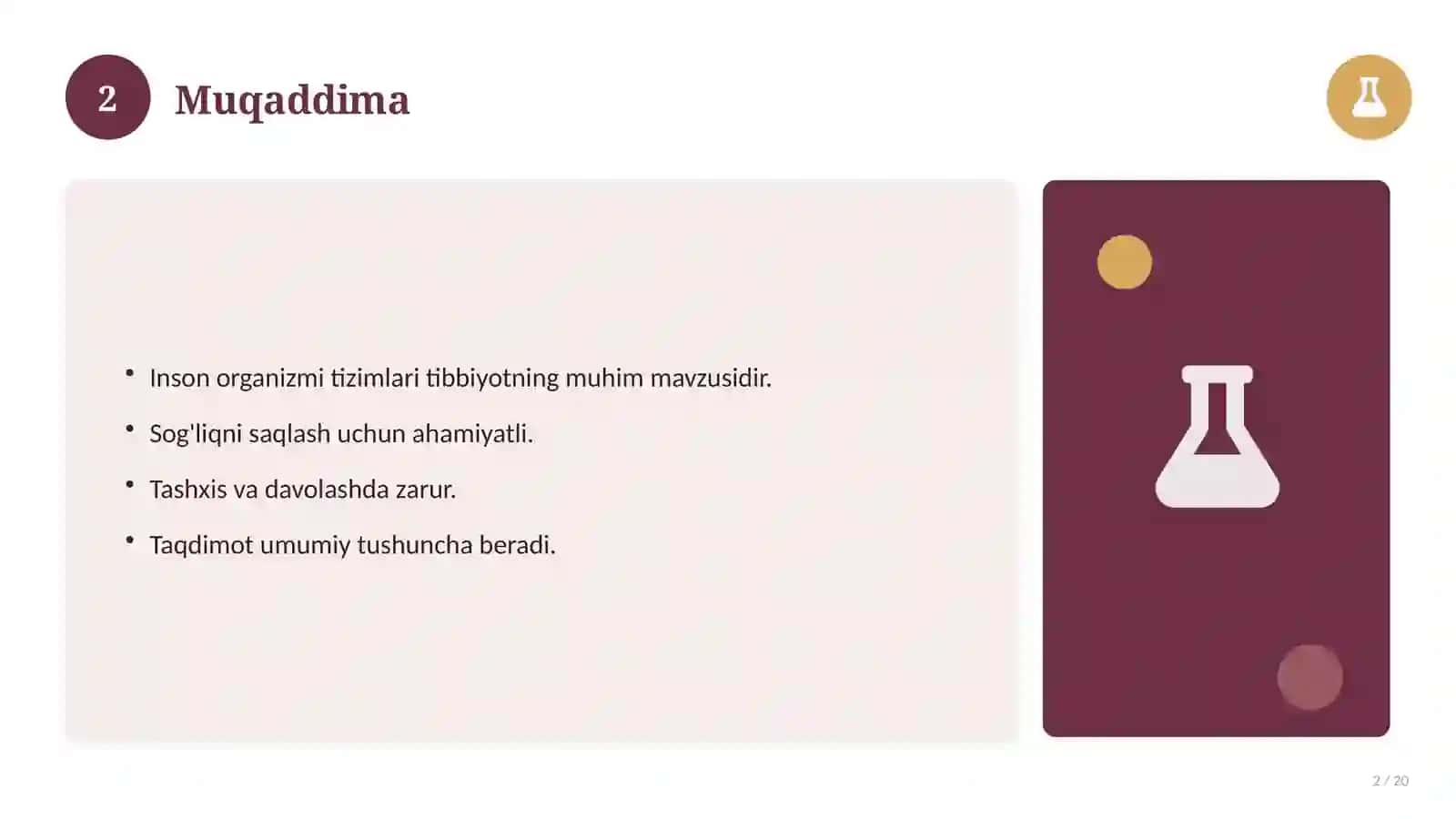 Inson organizmi tizimlari 2