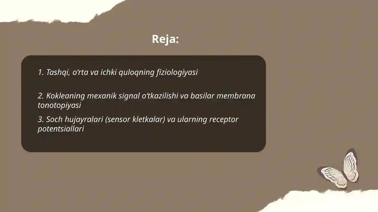 Eshituv va vestibular analizatorlar fiziologiyasi 2