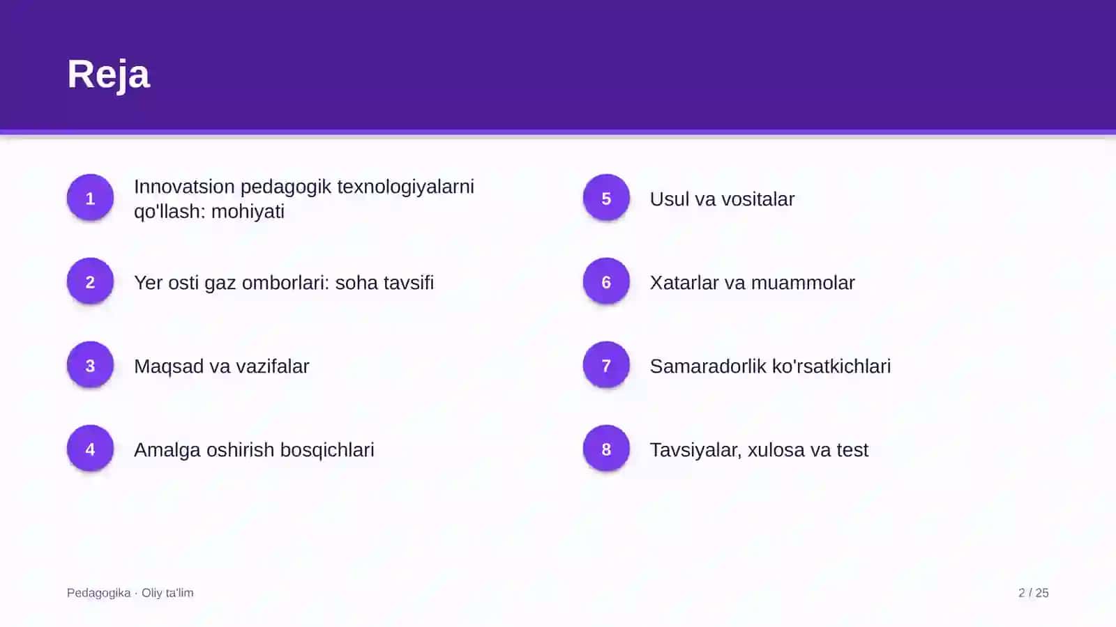 Yer osti gaz omborlarida innovatsion pedagogik texnologiyalarni qo'llash 2