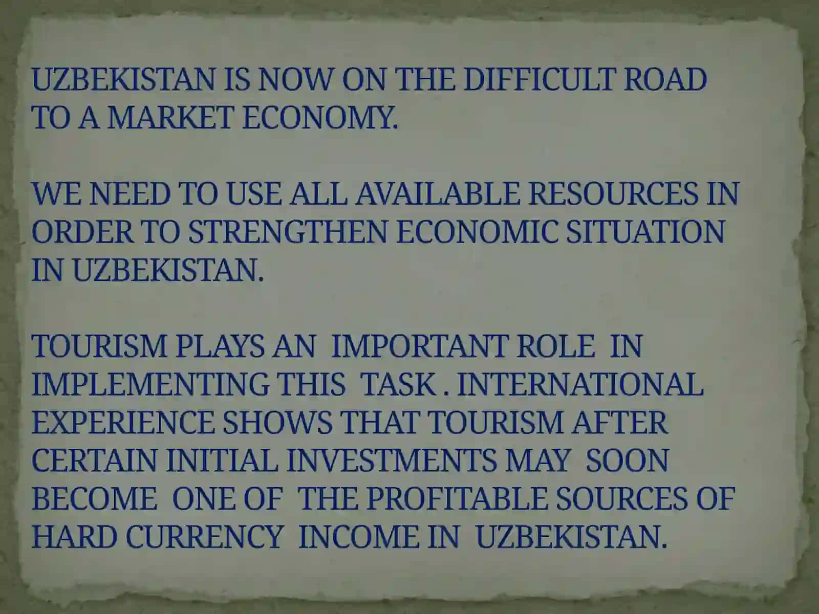 TOURISM IN UZBEKISTAN 2