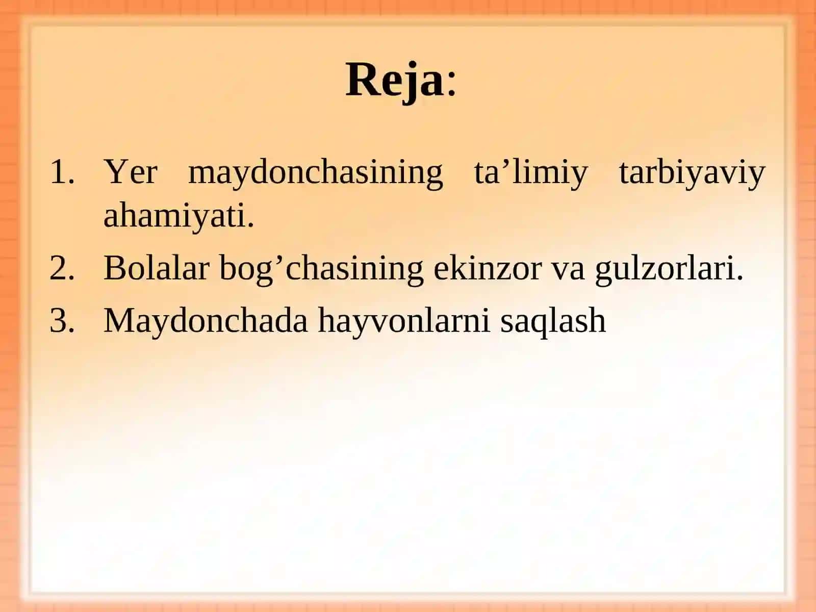 Bolalar bog’chasining yer maydonchasi 2