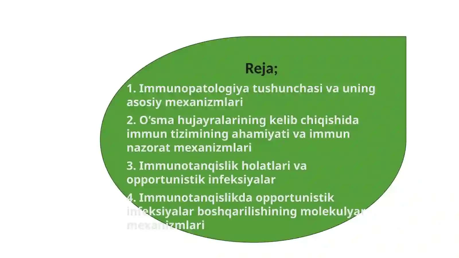 Immunopatalogiya va opportunistik infeksiyalar boshqarilishi 2