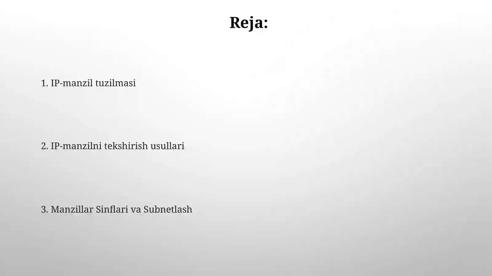 IP-manzil tuzilmasi 2