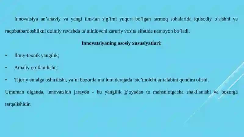 INNOVATSION FAOLIYATNI MOLIYALASHTIRISH 2