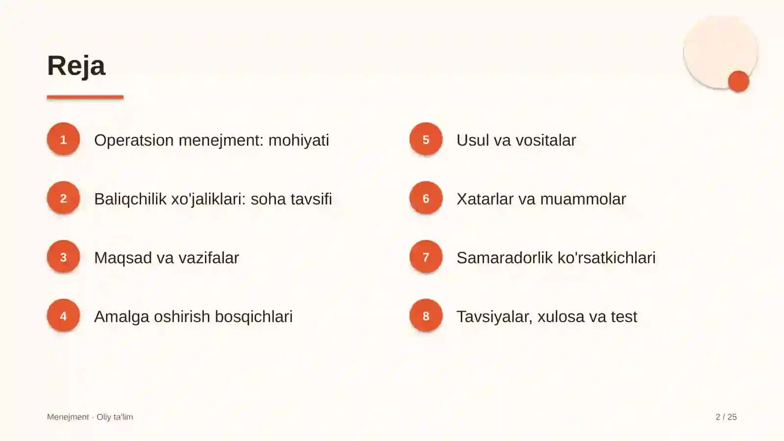 Baliqchilik xo'jaliklarida operatsion menejment 2