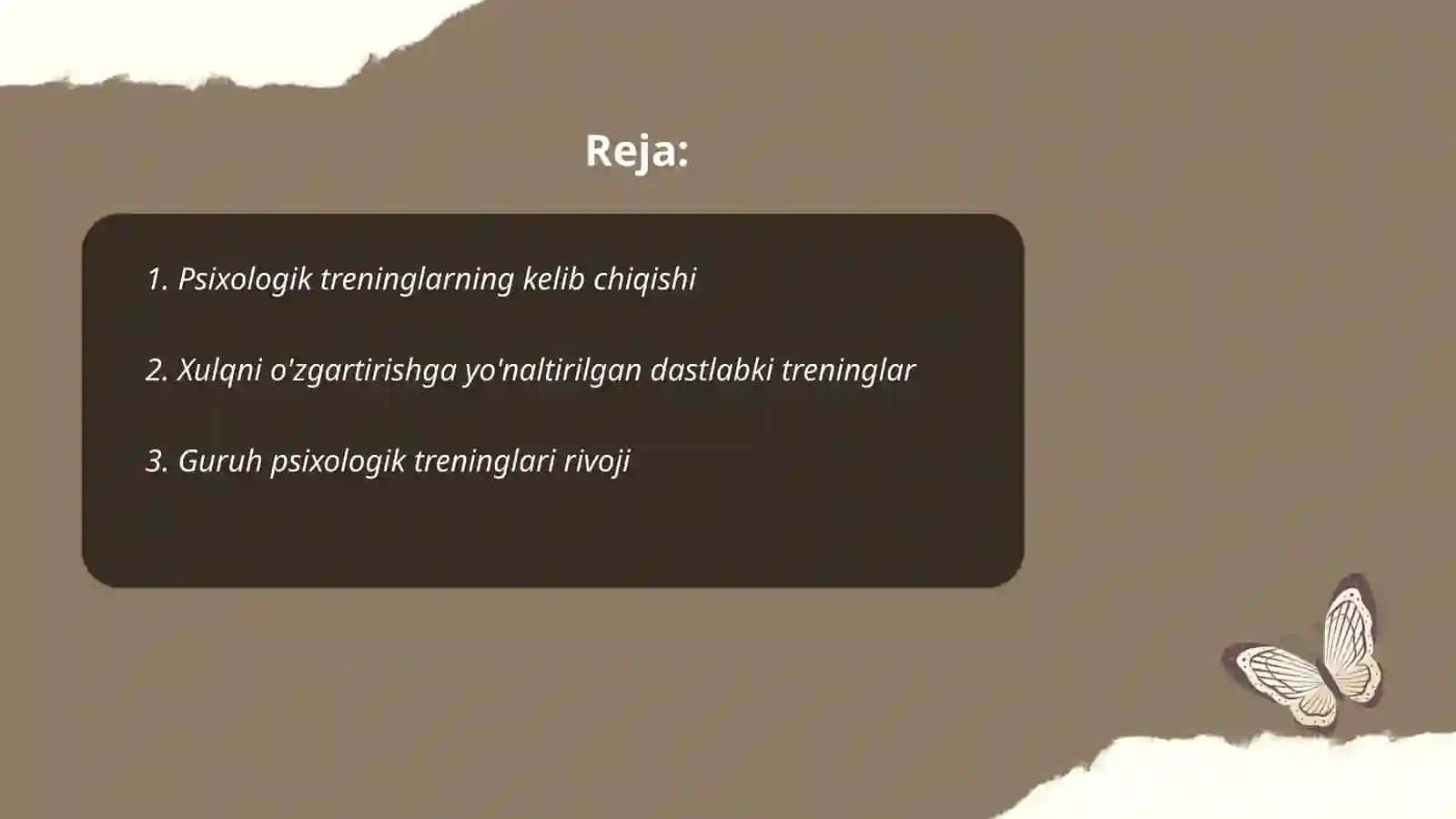 Psixologik treninglar tarixi 2