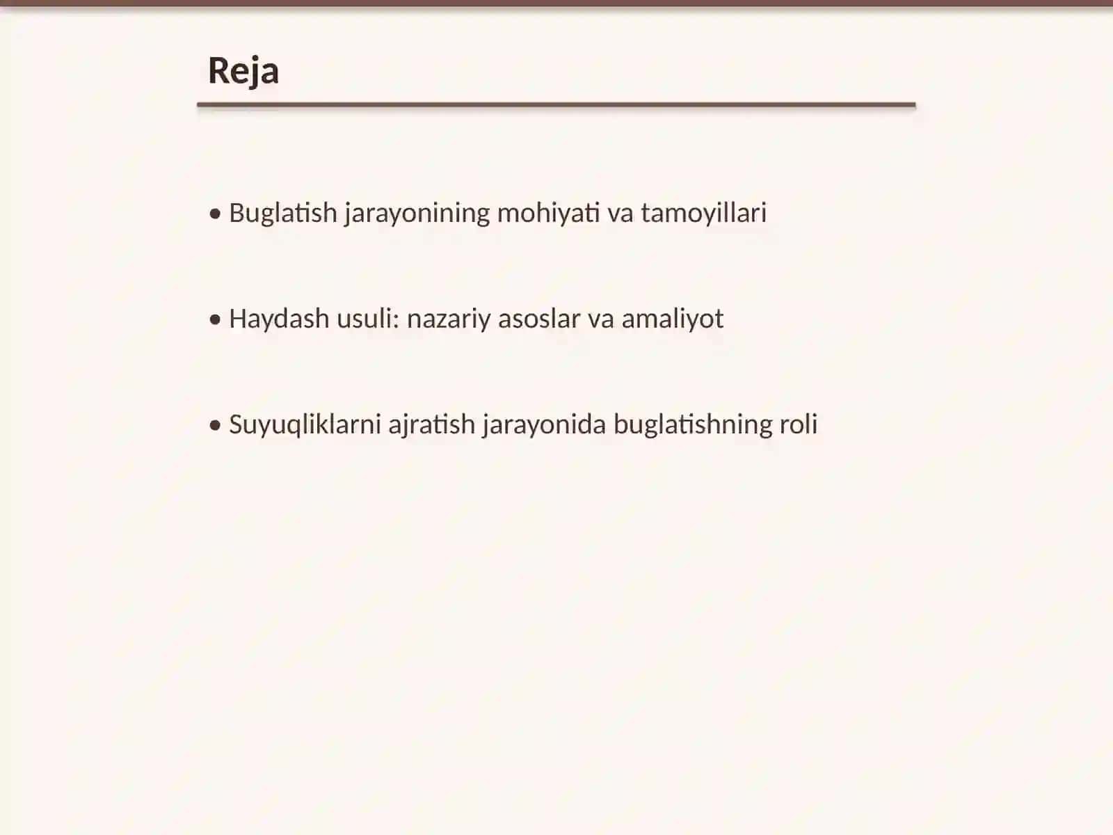 Xaydash yoli bilan suyuqliklarni ajratish 2