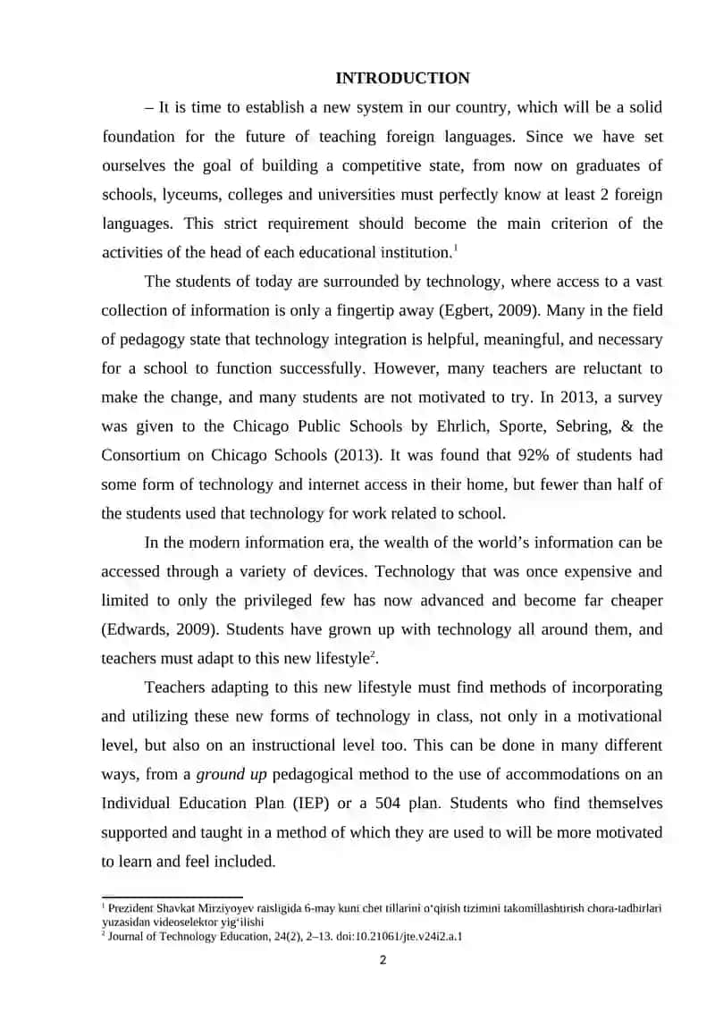 THE SIGNIFICANT OF EDUCATIONAL TECHNOLOGIES IN FORMING AN ORAL SPEECH GENERAL SCHOOL PUPILS ( IN EXAMPLE OF A1 LEVELS) 2