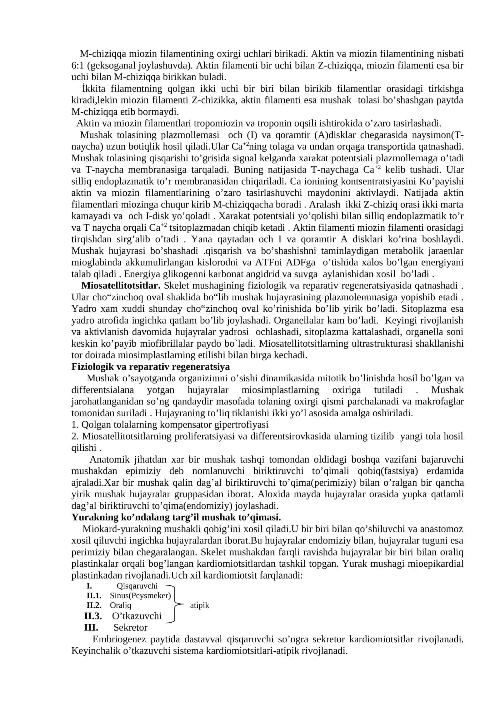 Mushak va nerv to’qimalari 2